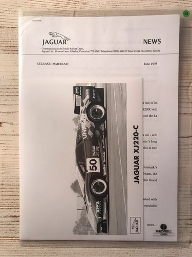 Jaguar xj220 24h mans - jaguar, xj220-c