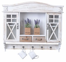 Porte-Serviettes Armoire Murale Vaisselier / Buffet Crochet Küchenvitrine Bois