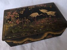 Antique iron box with natural decor vintage retro decoration 