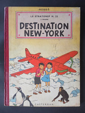 Tintin -  Jo  Zette et Jocko - Destination New-York- B5 - EO de 1951 - TBE