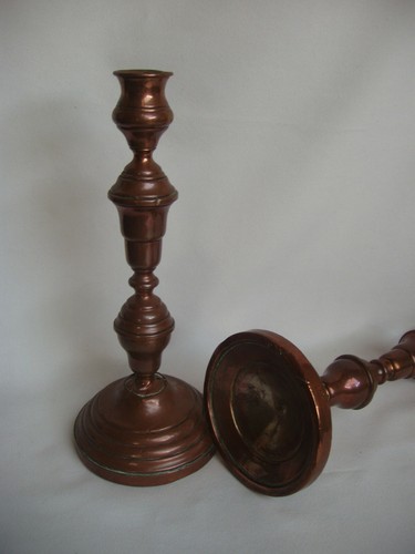 Paire bougeoirs anciens - de,