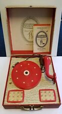 Emenee Pied Piper Phonograph Record Player Model P12 45 78 RPM Portable Suitcase