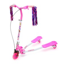 enfants 3 Wheel à bascule Tri Slider Mouvement ailé Pousse Filles Scooter (ROSE)