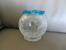 ancien vase en verre craquelé