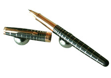 STYLO ROLLER BILLE PARKER SONNET BLACK & RUBBER QUADRILLÉ NEUF DE STOCK X60