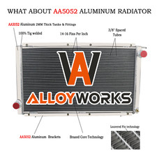 3 Rangées Alu Radiateur Pour