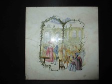old earthenware tile tile of choose the king early 20th century