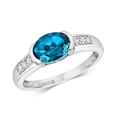 Bague solitaire femme blanc - or,