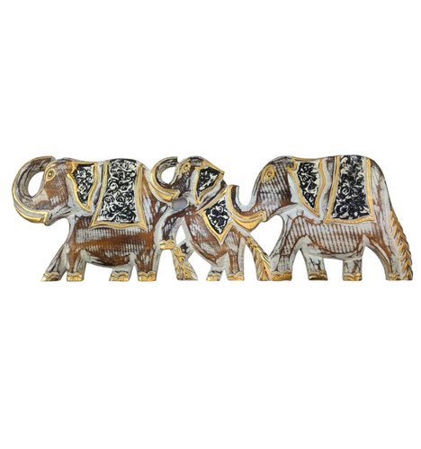 Famille éléphants frise - -,