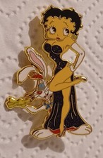PIN'S PIN GORGEOUS BETTY BOOP SEXY BLACK SEQUINED SCABBARD EVENING DRESS 50EX