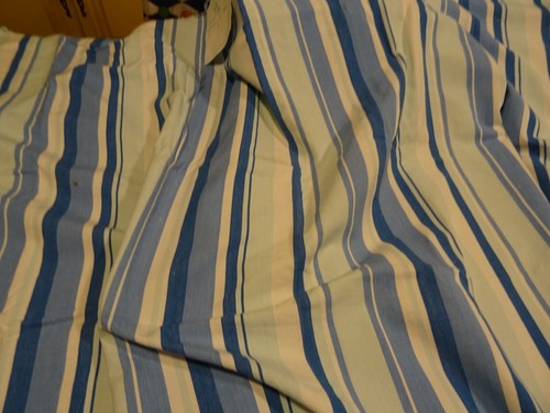 Belle toile nappe rayures - toile,