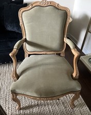 Louis XV Style Upholstered Armchairs 53482EC, Pair