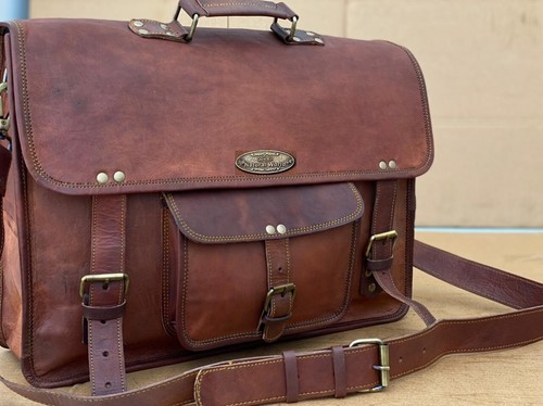 Sac besace cuir - besace, marron