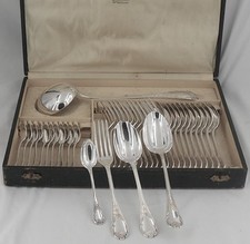 Christofle Marly, Housewife Set of 38 Silver Metal, Monogrammed "LR".