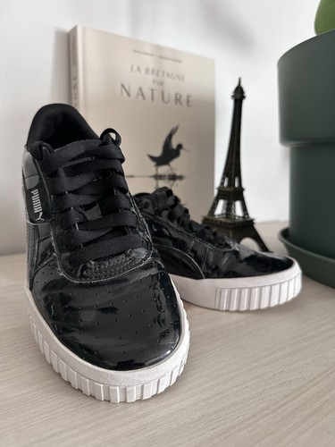 Puma baskets femme noir vernis - noir,