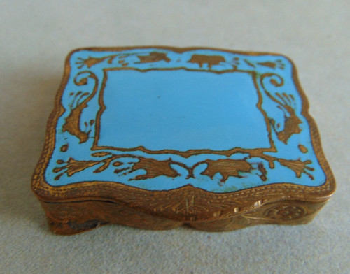 Boîte timbres ancienne en - boîte, à