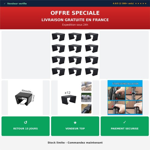 Clips alignement noir - clips,