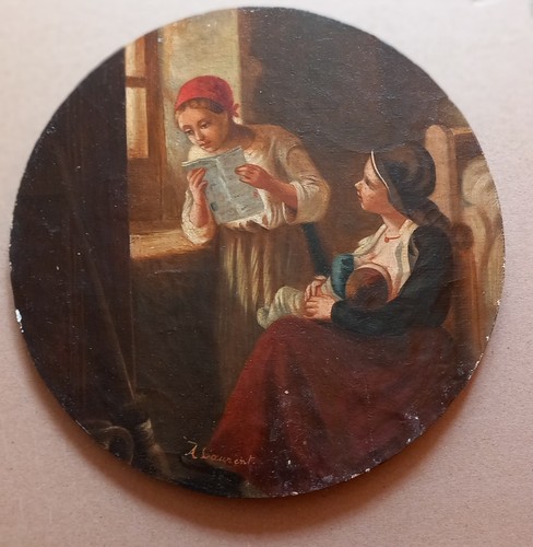 Magnifique tableau signé - , a