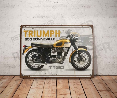 Plaque métal vintage triumph - métal,