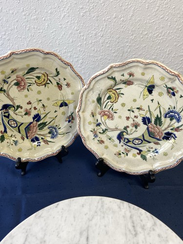 Paire assiettes gien corne - paire,