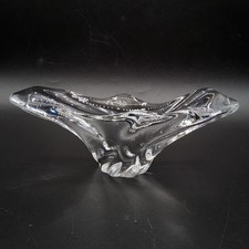 Coupelle baguier en cristal blanc soufflé signé Baccarat Design XXème