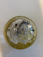 signed art glass paperweight