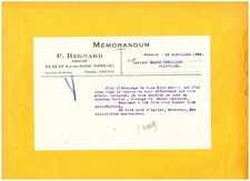 "PARIS (XVIII°) MANUFACTURER OF UNIFORMS for CUSTOMS FIREFIGHTER GENDARME ""F. REGNARD""