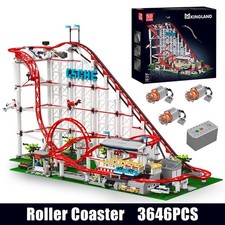 🎢Mega Roller Coaster KingLand 11014 - 3646 pcs Motorisé Parc d’attractions NEUF