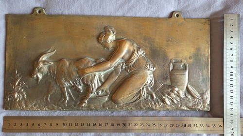 Plaque bas relief bronze - bas-relief,