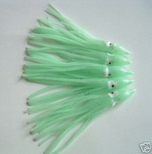 25 NEW Soft Trolling Big Game Lure Bait Skirt 3" Green lure