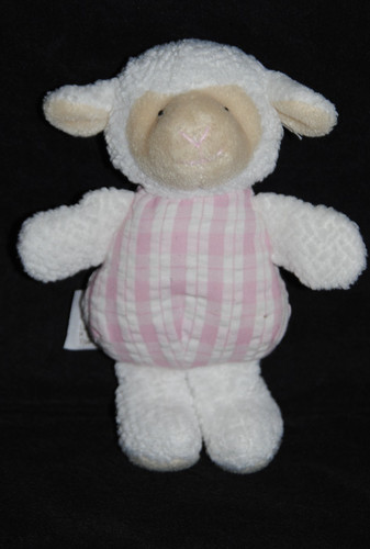 🐑Doudou mouton rose blanc