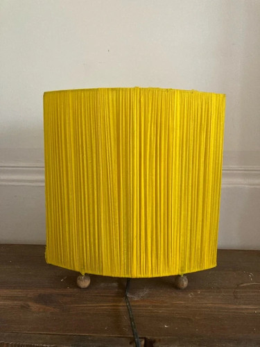 Lampe poser jaune vintage - lampe, à