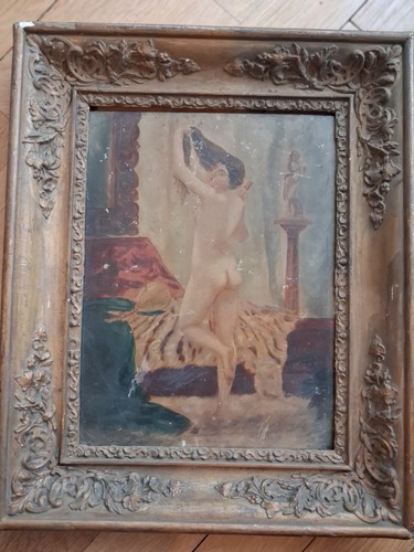 Tableau ancien huile - huile, nu