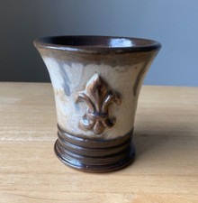 Vintage GRES LOSSON Fleur de Lis Art Pottery Mug #2 - Belgium - VGUC
