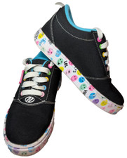 HEELYS PRO 20 Black Multi Faces Smiling Prints Skate Shoe HES10406 Size YTH 3