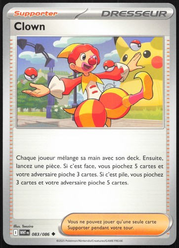 Carte pokémon clown - carte, 083/086