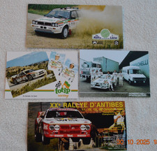 lot de carte postales et programme rallye LANCIA 037 ET DELTA TEAM TOTIP CERRATO
