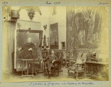 Le peintre Henry Jacquier. Ateliers 1901-1910. 8 photos. Militaria. Orientalisme