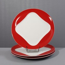 3x Villeroy & Boch "Vivo" series 28 cm flat plates red