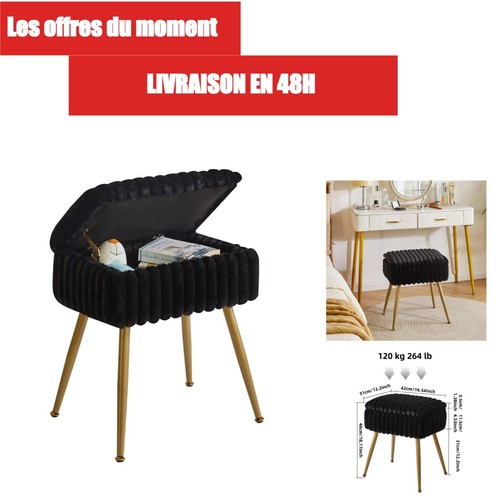 Aibiju tabouret coiffeuse - tabouret,