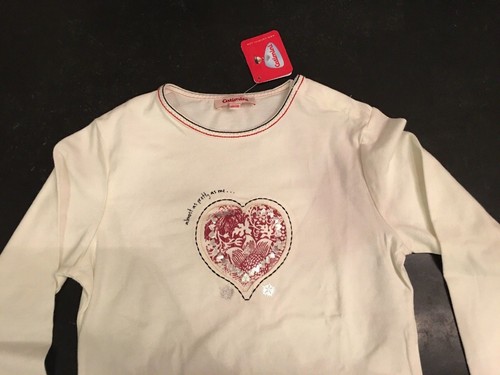 Nwt catimini top with heart - heart, sz