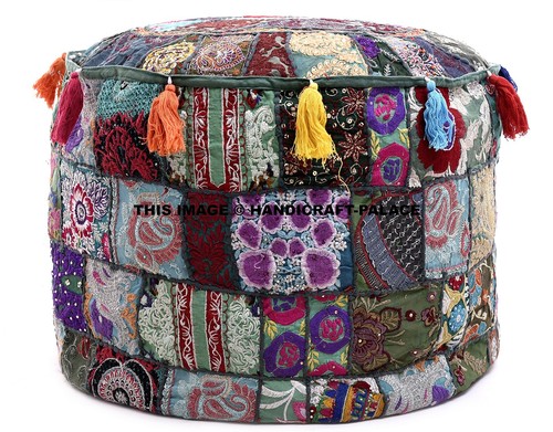 Pouf ottoman vert - vert, indien