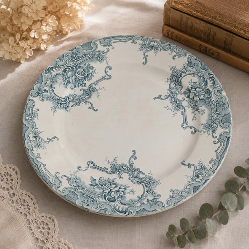 Assiette ancienne boch frères - ancienne,