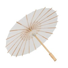White Parasols With Wooden
