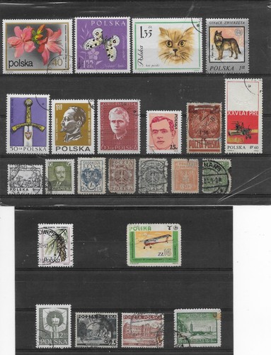 Lot timbres pologne - timbres, +
