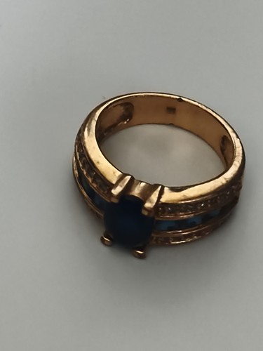 Bague vintage dorée pierre