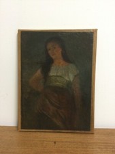 huile sur papier étude du 19 eme dans le style renoir ou corot