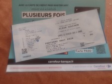 billet ticket de concert