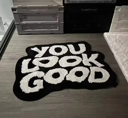 Tapis entrée noir - noir, blanc