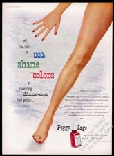 1946 woman's leg color photo Peggy Sage nail polish vintage print ad